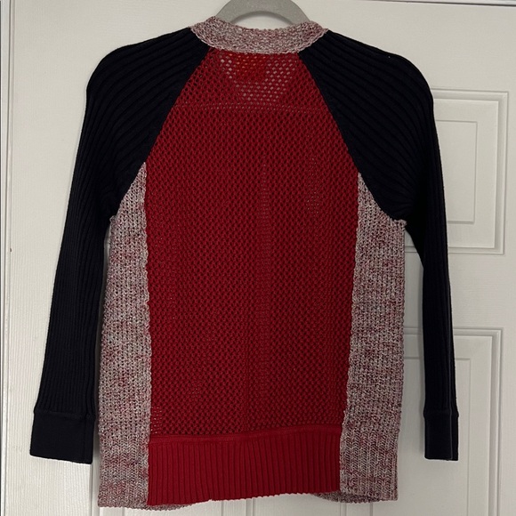 Tory Burch Black and Marled Red Cardigan - Picture 4 of 4